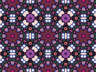 Abstract square background. Round mandala ornament pattern.