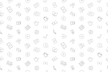 Approve background from line icon. Linear vector pattern. Vector illustration	