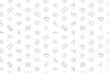 Reject background from line icon. Linear vector pattern. Vector illustration	