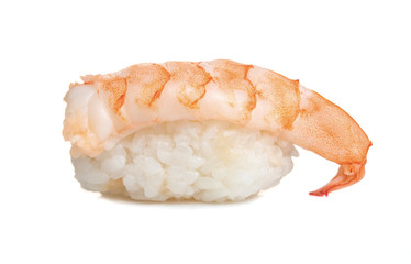 Shrimp sushi isolated on white background