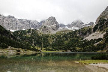 Naklejka na ściany i meble Seebensee lake in Tyrol, Austria