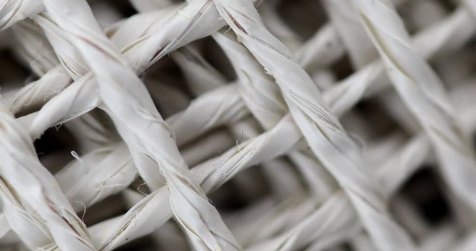 Bast fabric in close up and macro motion