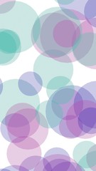 Multicolored translucent circles on a white background. Vertical image orientation. 3D illustration