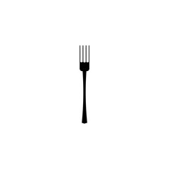 Fork silhouette icon. Vector illustration on white background.