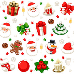 Christmas Seamless Pattern Isolated
