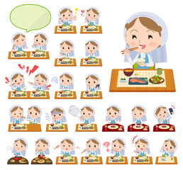 Nun women emerald costume_Meal