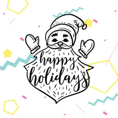 Merry Christmas typography.