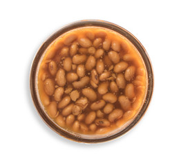 Salted soy beans paste on white background