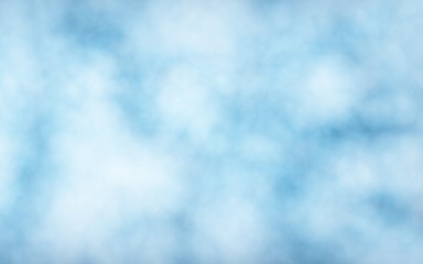 Background of abstract white color smoke isolated on blue color background. The wall of white fog. 3D illustration