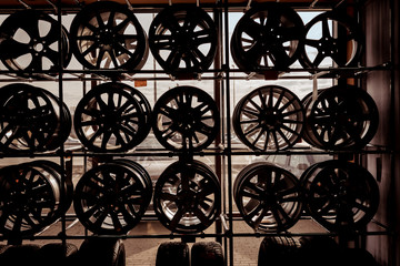 Wheels alloy wheels for cars. 
