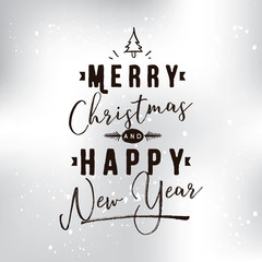 Merry Christmas typography.