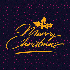 Fototapeta premium Merry Christmas typography.