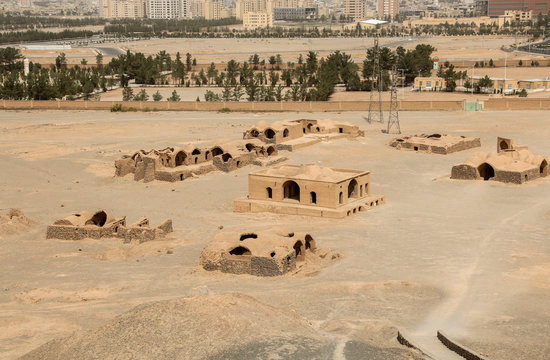 The site of Towers of Silence (Dakhma) is the famous historical and religious Zoroastrian complex,Yazd, Iran.