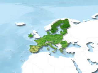 map of the european union after the Brexit