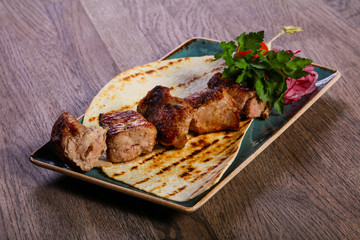 Pork kebab barbeque