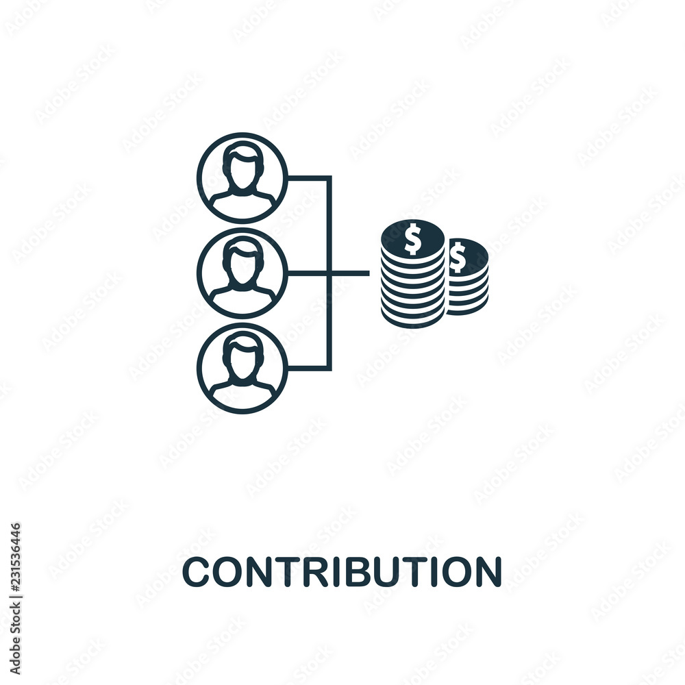 Poster contribution outline icon. premium style design from project management icons collection. simple ele