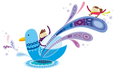 Close-up of children smiling