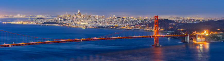 Pont du Golden Gate Coucher de soleil