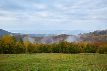 Obraz premium Fall landscape with colorful trees