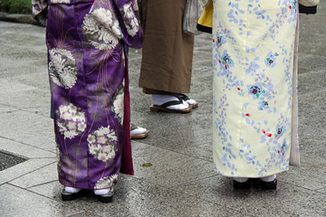 Fototapeta premium Kimonos et sandales au Japon