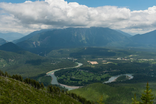 Flathead River Winding Through Valley