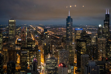 Fototapeta na wymiar Chicago Downtown in Twilight 21