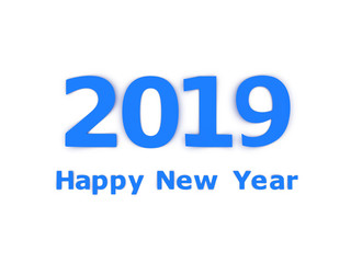 New Year 2019 Creative Design Concept - 3D Rendered Image