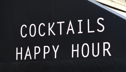 Cocktails happy hour
