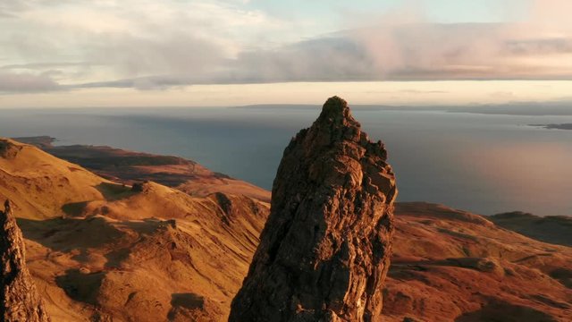 Isle of Skye aerial shot of Stor Mountain 