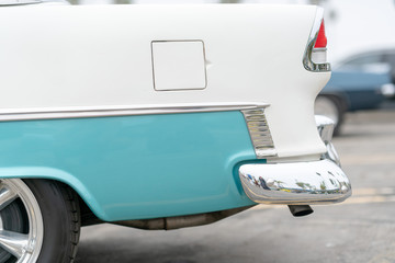 Close up of vintage car side details