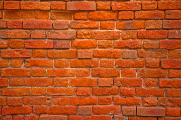 old red brick wall background