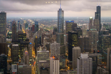 Fototapeta na wymiar Chicago Downtown in Twilight 6