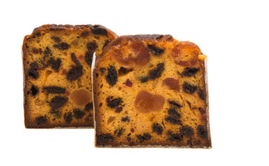 celebratory cake with fruit isolated