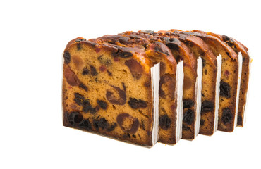 celebratory cake with fruit isolated