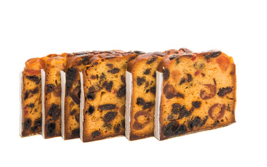 celebratory cake with fruit isolated