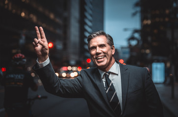 Successful business man in New york city, portraits and lifestyle