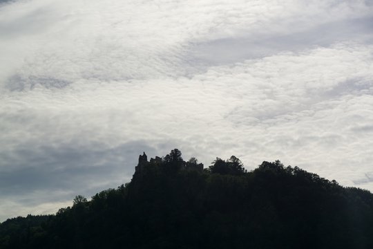 Ruined castle on the hill. Slovakia