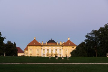 Fototapeta na wymiar Castle in Slavkov u Brna park. Czech Republic 