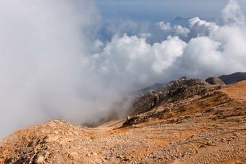 Mountains in the clouds