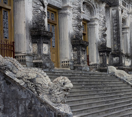 building of khai dinh tomb in Hue Vietnam