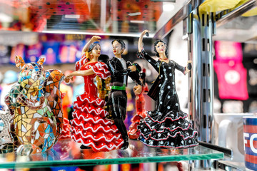 Souvenir figures of flamenco dancers