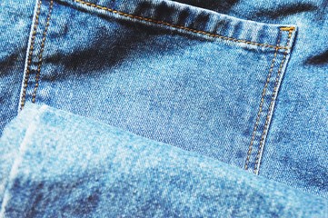 Blue jeans closeup photo