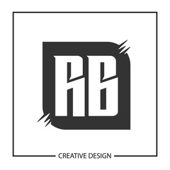 Initial Letter RB Logo Template Design Vector Illustration
