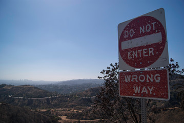 Sign burned by California wildfires