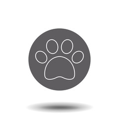 Paw line icon, outline vector sign, linear style pictogram isolated on white. Pet supplies symbol, logo illustration
