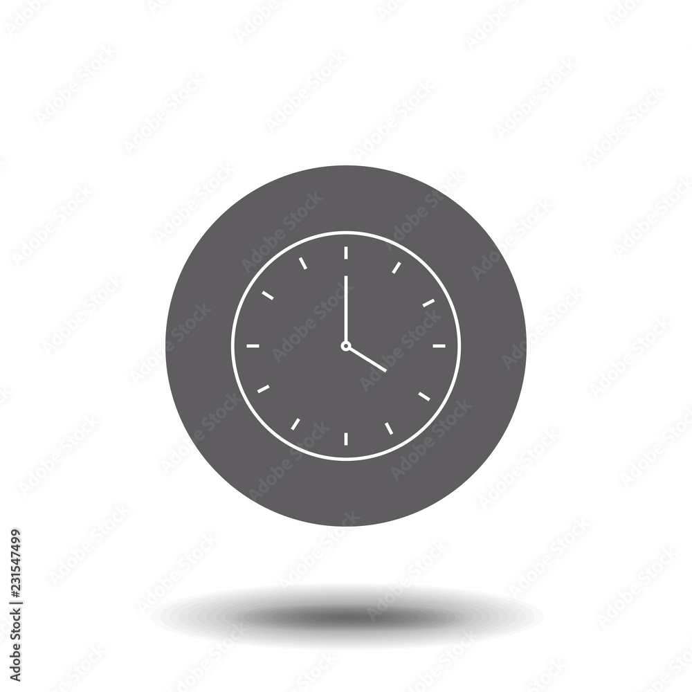 Poster wall clock icon - vector linear clock sign or logo element. thin graphic elements vector illustratio