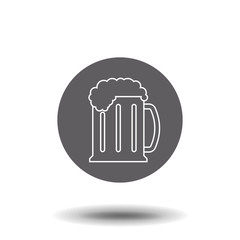 Beer mug outline icon. linear style sign for mobile concept and web design. Glass of beer simple line vector icon. Symbol, logo illustration. Pixel perfect vector graphics