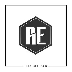 Initial Letter RE Logo Template Design Vector Illustration