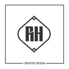 Initial Letter RH Logo Template Design Vector Illustration