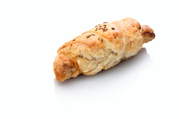Hörnen mit Füllung aus Schinken